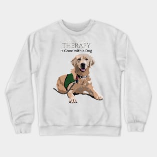 Therapy Dog Green Crewneck Sweatshirt